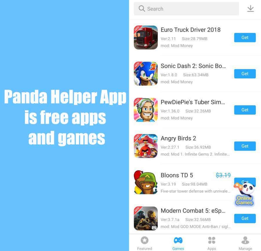 Panda Helper App is free apps and games
